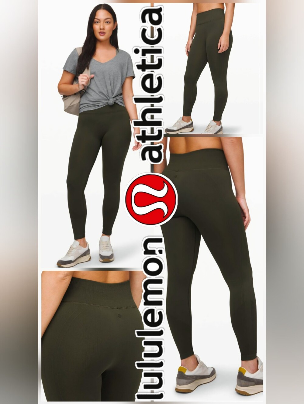 Lululemon Athletica Ebb To Street High-Rise Leggings -W5EBOS Olive Green